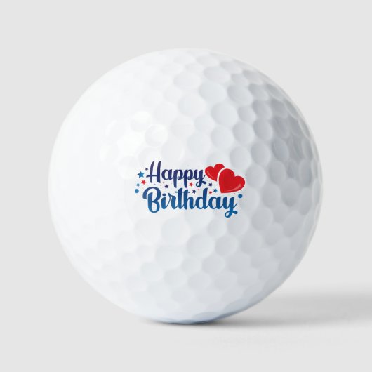 happy birthday golfballen (Voorkant)