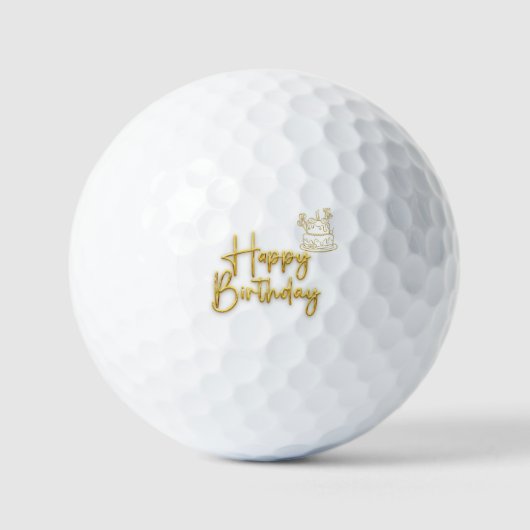 Happy Birthday Golfballen (Voorkant)