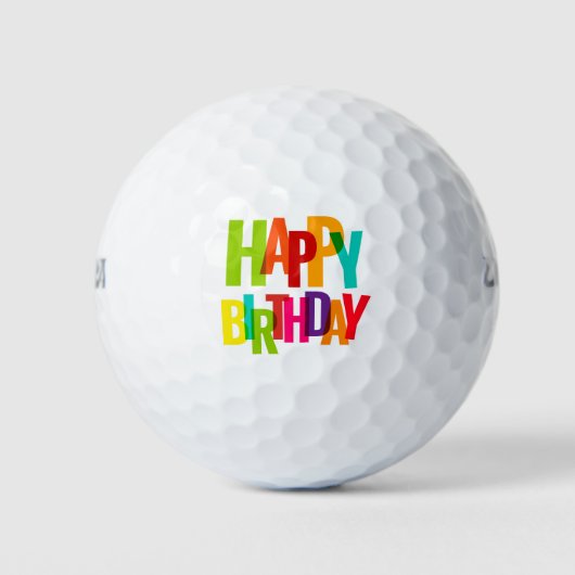 Happy Birthday Golfballen (Voorkant)