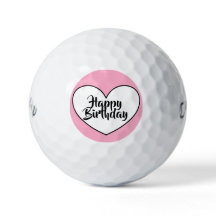 Happy Birthday golfballen van dalDesignNZ