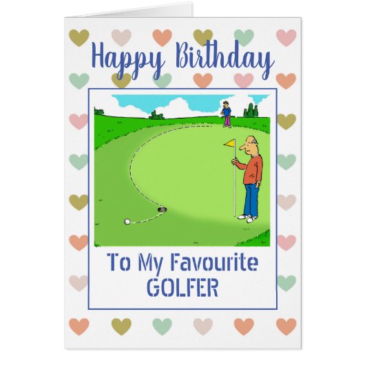 Happy Birthday Golfer (Voorkant)