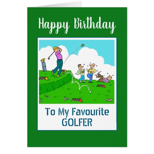 Happy Birthday Golfer (Voorkant)