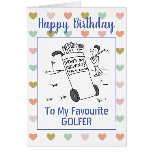 Happy Birthday Golfer (Voorkant)