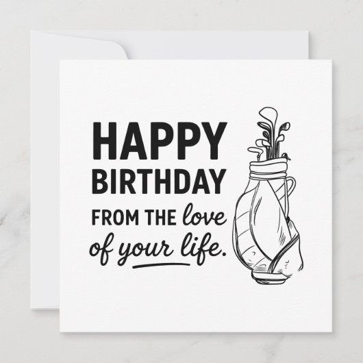 Happy Birthday Golfer Kaart (Voorkant)