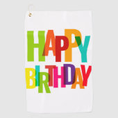 Happy Birthday Golfhanddoek (Voorkant)