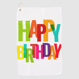 Happy Birthday Golfhanddoek