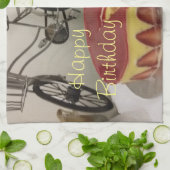 Happy Birthday Good Morning Theedoek (Gevouwen)