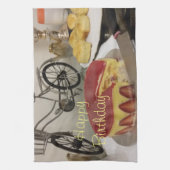 Happy Birthday Good Morning Theedoek (Verticaal)