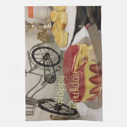 Happy Birthday Good Morning Theedoek (Verticaal)