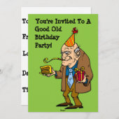 Happy Birthday - Good Old Party (oud man) Kaart (Voorkant / Achterkant)
