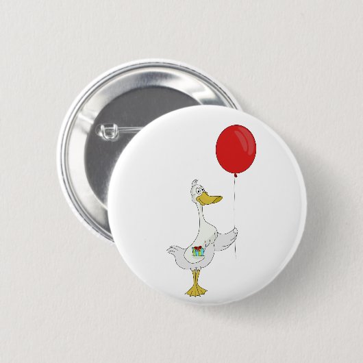 Happy Birthday Goose Ronde Button 5,7 Cm (Voorkant /achterkant)