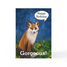 Happy Birthday Goraalschitterend zegt hansome Fox