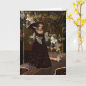 Happy Birthday Gothic Girl met Spaanse gitaar Kaart (Gele Bloem)