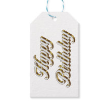 Happy Birthday Goud Elegante Typografie