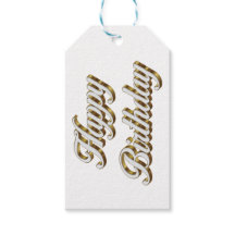 Happy Birthday Goud Elegante Typografie