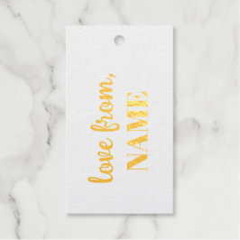 Happy Birthday Goud Elegante Typografie Cadeaulabels