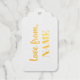 Happy Birthday Goud Elegante Typografie Cadeaulabels