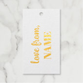 Happy Birthday Goud Elegante Typografie Cadeaulabels (Voorkant)