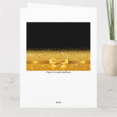 Happy Birthday goudboeg met vonk op zwart Kaart (Achterkant)