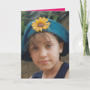 Happy Birthday Granddaughter pink and purple photo Kaart