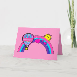 Happy Birthday Granddochter met Sun en Rainbow Kaart