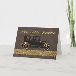 Happy Birthday Grandfather Classic car Kaart