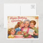 Happy birthday Grandma Briefkaart (Voorkant / Achterkant)
