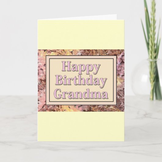 Happy Birthday Grandma Kaart (Voorkant)
