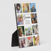 Happy Birthday Grandma Modern Photo Collage Chic Fotoplaat (Zijkant)