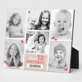 Happy Birthday Grandma Persoonlijke foto Collage Fotoplaat (Zijkant)