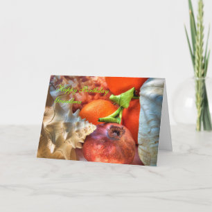 Happy Birthday Grandma - Shells and Fruits Kaart