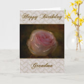 Happy Birthday Grandma Wenskaart Kaart (Gele Bloem)