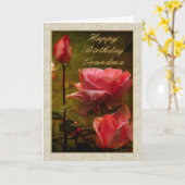 Happy Birthday Grandma Wenskaart Kaart (Gele Bloem)