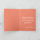 Happy Birthday Grandma Zebra Theme Foto Feestdagen Kaart (Binnen)