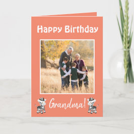 Happy Birthday Grandma Zebra Theme Foto Feestdagen Kaart