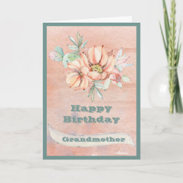 Happy Birthday Grandmoeder Waterverf Cactus Kaart