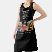Happy Birthday Grandpa 3 Foto's Black Apron Schort (Insitu)