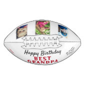 Happy Birthday Grandpa 3 Photo Collage American Football (Voorkant)
