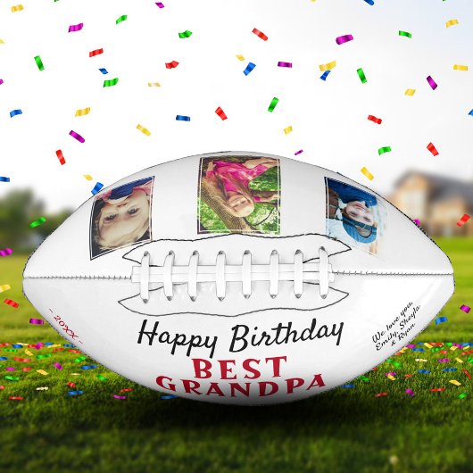 Happy Birthday Grandpa 3 Photo Collage American Football