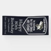 Happy Birthday Grandpa Bass Vist Age Banner (Horizontaal)