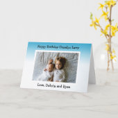 Happy Birthday Grandpa-fotokaart Kaart (Gele Bloem)