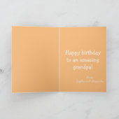 Happy Birthday Grandpa Zebra Theme Foto Feestdagen Kaart (Binnen)