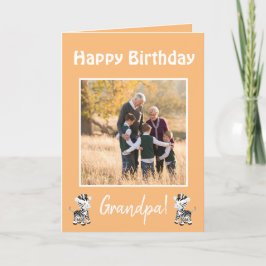 Happy Birthday Grandpa Zebra Theme Foto Feestdagen Kaart