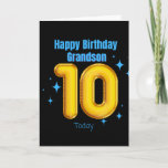 Happy Birthday Grandson - 10 Today Kaart<br><div class="desc">Een mooie verjaardagskaart voor je kleinzoon op zijn tiende verjaardag.</div>