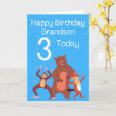 Happy Birthday Grandson - 3 Vandaag Kaart (Gele Bloem)