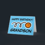 Happy Birthday Grandson atletic basketball Sport Kaart<br><div class="desc">Happy Birthday Grandson athletic basketball wenskaart. Ik wens je kleinkind een Happy Birthday met dit sportieve wenskaart voor kinderen. Kute print voor jongens en meisjes. Ook geweldig voor zoon in de wet en andere familieleden.</div>