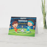 Happy Birthday Grandson Football Card Kaart<br><div class="desc">Verjaarkaart voor een kleinzoon die van Football houdt. Ontworpen door kaarten geïnspireerd.</div>