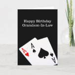 Happy Birthday Grandson-In-Law Kaart<br><div class="desc">Poker Aces</div>