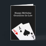 Happy Birthday Grandson-In-Law Kaart<br><div class="desc">Poker Aces</div>