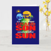 Happy birthday grandson kaart (Gele Bloem)